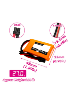 350mAh 7.4V 2S 70C Lipo Pil